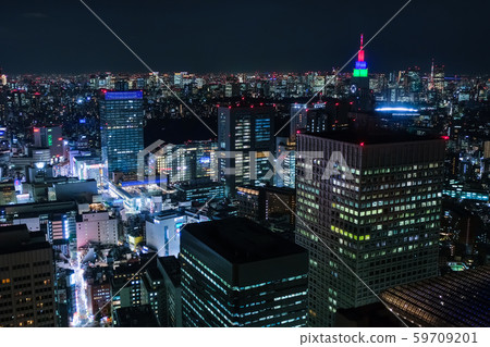Tokyo Night View From Tokyo Metropolitan Government Office South Observation Room 59709201