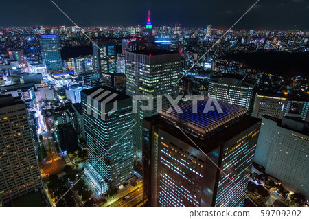 Tokyo Night View From Tokyo Metropolitan Government Office South Observation Room 59709202