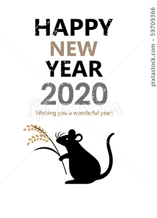 new year's card, year of the rat, mouse 59709366