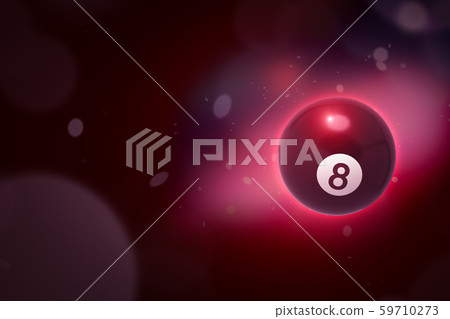 3d rendering of black pool and billiard ball on dark neon background 3d rendering of black pool and billiard ball on dark neon background 59710273