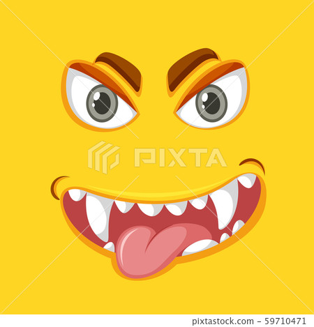 A yellow monster facial A yellow monster facial 59710471