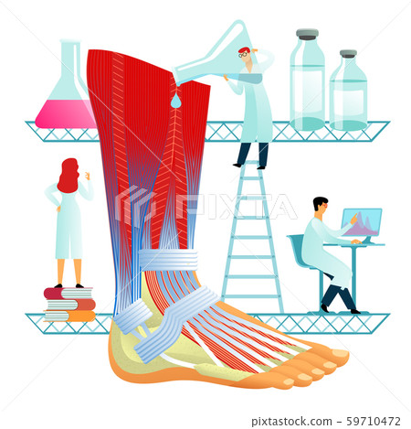 Vector flat illustrations, large human foot on a white background Vector flat illustrations, large human foot on a white background 59710472
