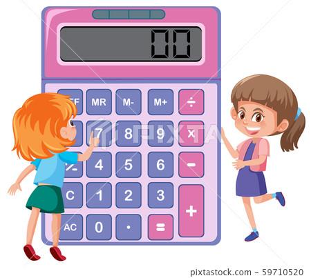 Children learning with calculator Children learning with calculator 59710520