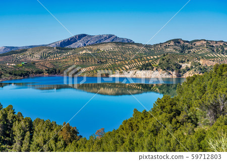 Lake Embalse del Guadalhorce, Ardales Reservoir, Malaga, Andalusia, Spain Lake Embalse del Guadalhorce, Ardales Reservoir, Malaga, Andalusia, Spain 59712803