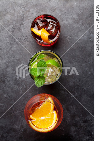 Three cocktail glasses Three cocktail glasses 59713108