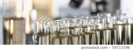 Yellow liquid spilled petrol additive innovative supply 59713196