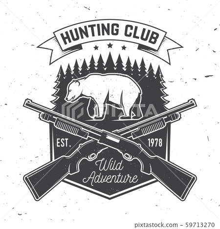 Hunting club. Vector. Concept for shirt, label, print, stamp or tee. Vintage typography design with Hunting club. Vector. Concept for shirt, label, print, stamp or tee. Vintage typography design with 59713270