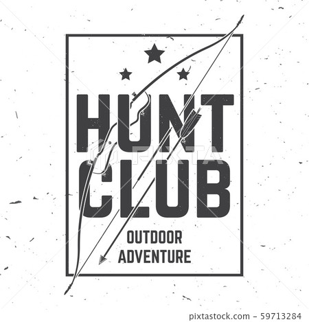Hunting club. Vector. Concept for shirt or label, print, stamp or tee. Vintage typography design 59713284