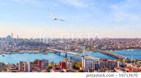 Golden Horn and the bridges of Istanbul, beautiful Golden Horn and the bridges of Istanbul, beautiful 59713670
