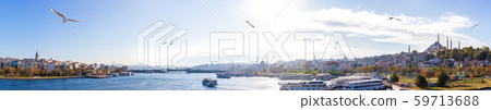 Beautiful Istanbul panorama, two shores of the 59713688