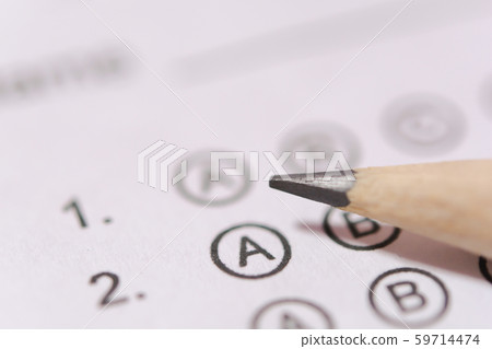 Pencil on answer sheets or Standardized test form 59714474