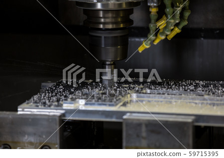 Part machining at machining center 59715395