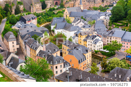 Ancient provincial European town, view on roofs Ancient provincial European town, view on roofs 59716273