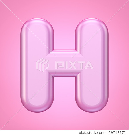 Pink font Letter H 3D Pink font Letter H 3D 59717571