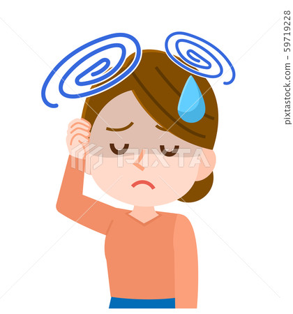 女性身體狀況不佳頭暈 59719228
