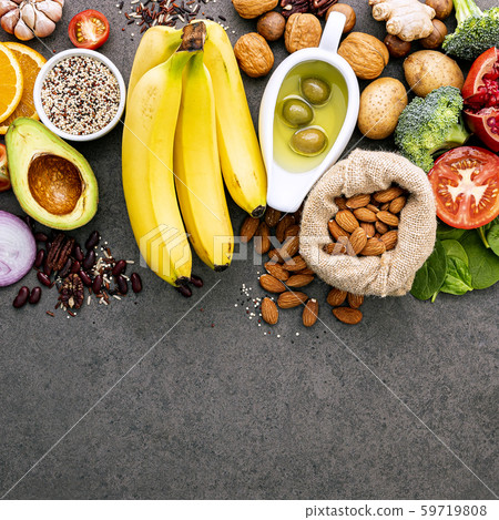 Ingredients for the healthy foods selection on Ingredients for the healthy foods selection on 59719808