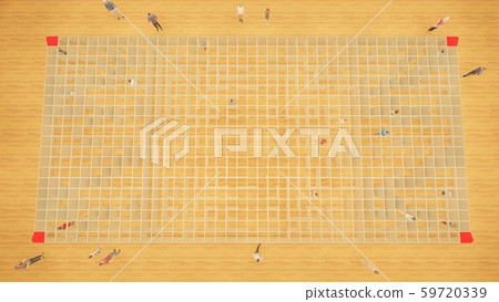 Gymnasium School Cardboard Maze With People Illustration 70 59720339