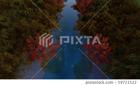 Scenic Painting Kawa Autumn Illustration 38 59721522