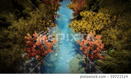 Scenic Painting Kawa Autumn Illustration 336 Scenic Painting Kawa Autumn Illustration 336 59721524
