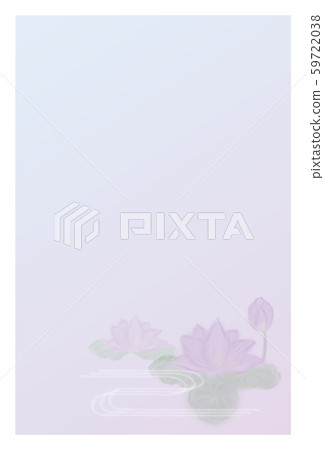 Mourning postcard, Mourning postcard, water lily, Mourning postcard template, New Year card 59722038