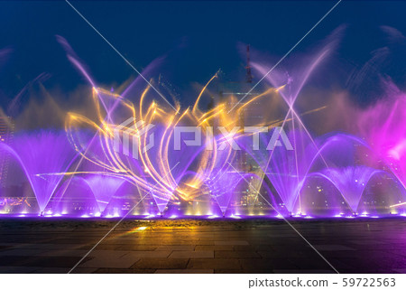 The fountain Showing at the Bangkok new department store, art and presenting concept 59722563