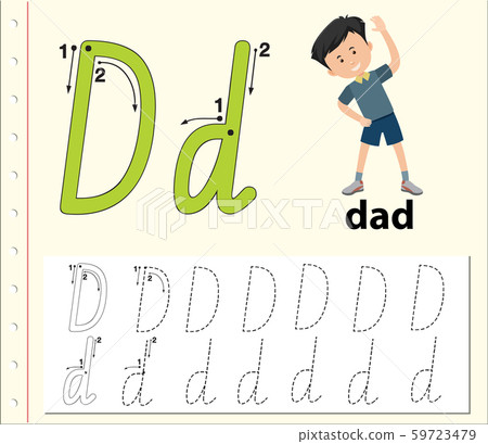 Letter D tracing alphabet worksheets Letter D tracing alphabet worksheets 59723479