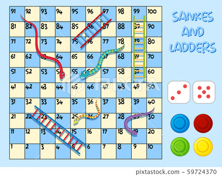 Snakes and ladder game template Snakes and ladder game template 59724370