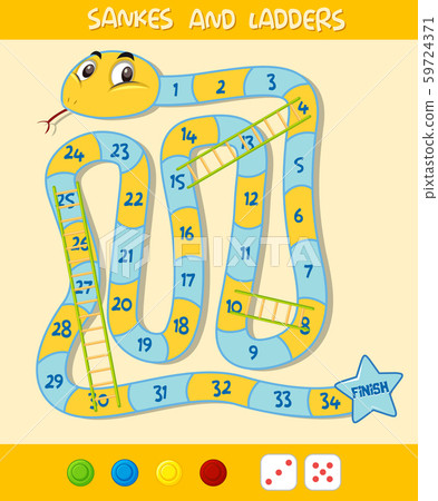A snake ladder game template 59724371