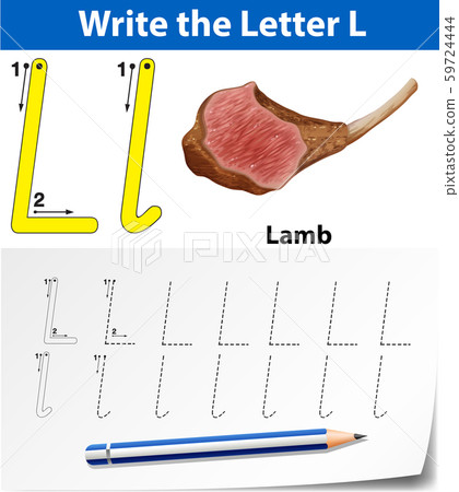 Letter L tracing alphabet worksheets 59724444
