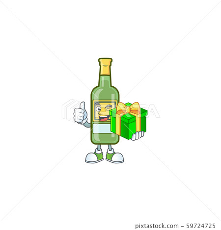 Character a holding gift in the whiskey cartoon Character a holding gift in the whiskey cartoon 59724725