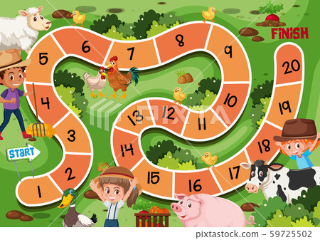 Farm maze game template - Stock Illustration [59725502] - PIXTA