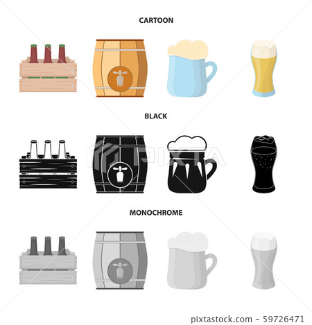 Isolated object of minimal and pint logo. Set of minimal and craft stock symbol for web. Isolated object of minimal and pint logo. Set of minimal and craft stock symbol for web. 59726471