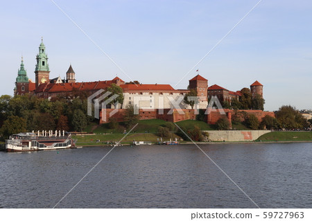 World heritage Krakow Historic Center Poland River and Wawel Castle World heritage Krakow Historic Center Poland River and Wawel Castle 59727963