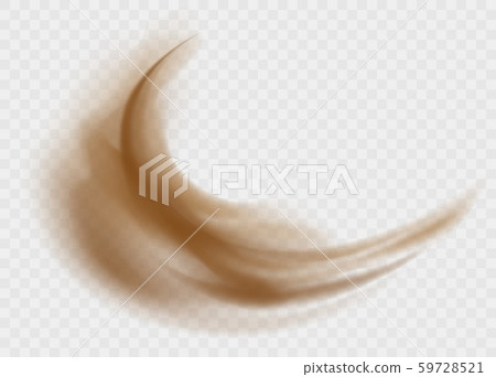 Dust cloud isolated on a transparent background. Brown sandstorm explosion in desert concept. 59728521
