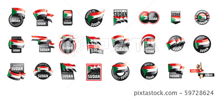 Sudan flag, vector illustration on a white background Sudan flag, vector illustration on a white background 59728624