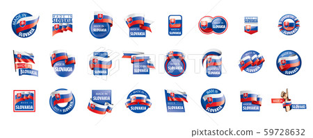 Slovakia flag, vector illustration on a white background Slovakia flag, vector illustration on a white background 59728632