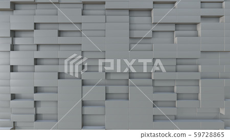 Abstract 3D illustration of white cubes background 59728865