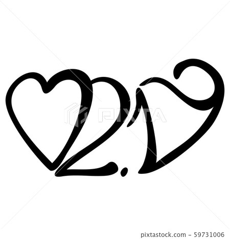 02.14. Stickers for social media post. Vector hand drawn illustration design. 02.14. Stickers for social media post. Vector hand drawn illustration design. 59731006