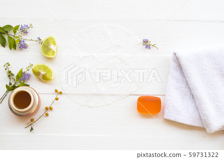 herbal aroma face mask extract vegetation honey lemon ,sheet mask and herbal soap health care for skin face 59731322