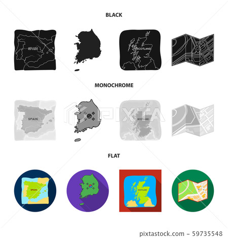 Vector design of middle and east sign. Collection of middle and country stock symbol for web. 59735548