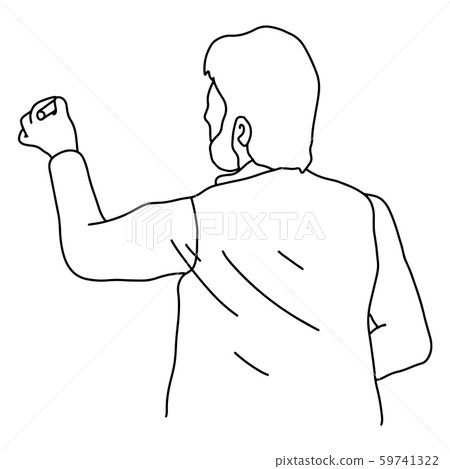 old teacher using a chalk to write on a blackboard 59741322
