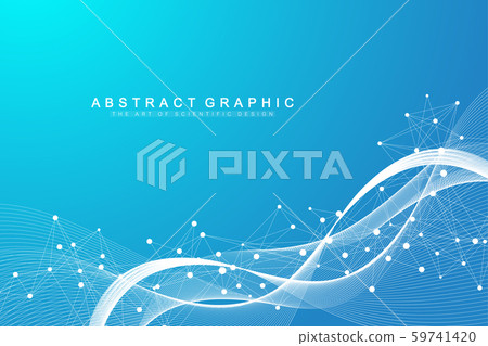 Big Genomic Data Visualization. DNA helix, DNA strand, DNA Test. CRISPR CAS9 - Genetic engineering 59741420