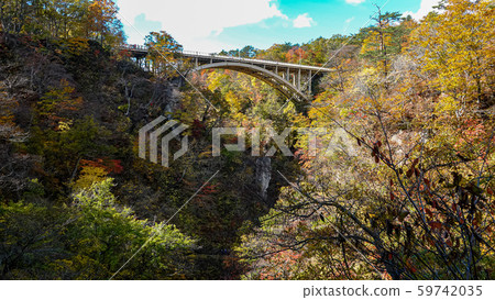 Naruko Gorge landscape in Miyagi, Japan 59742035