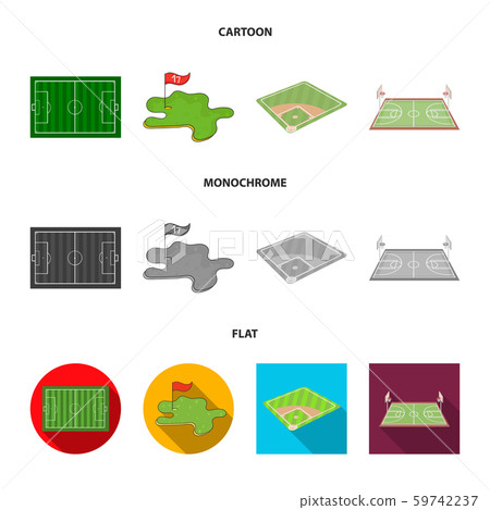 Object Field Icon Isolated object of field and sport icon.... - Stock Illustration ...