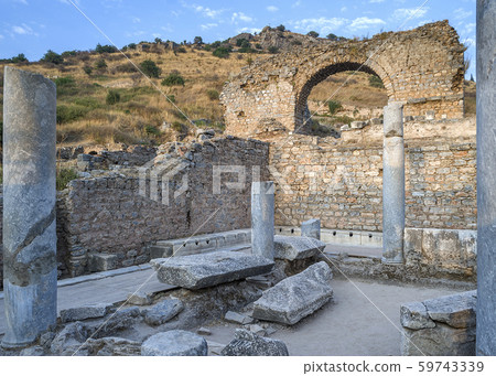 The ancient city of Ephesus. Public toilet The ancient city of Ephesus. Public toilet 59743339