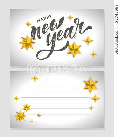 New Year Christmas lettering Calligraphy Brush 59743668