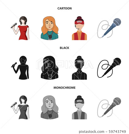 Vector illustration of karaoke and music icon. Set of karaoke and club stock symbol for web. Vector illustration of karaoke and music icon. Set of karaoke and club stock symbol for web. 59743749
