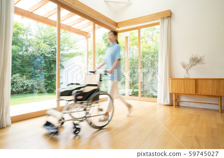 Caregiver care facility wheelchair home care medical image 59745027