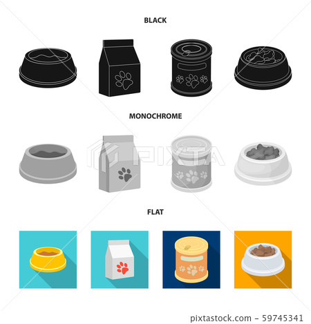 Isolated object of food and tin symbol. Set of food and bottle stock symbol for web. 59745341