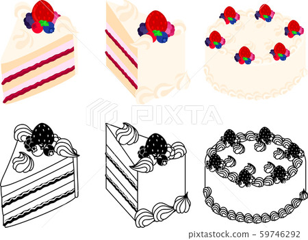 Cute icon of mixed berry cake Cute icon of mixed berry cake 59746292